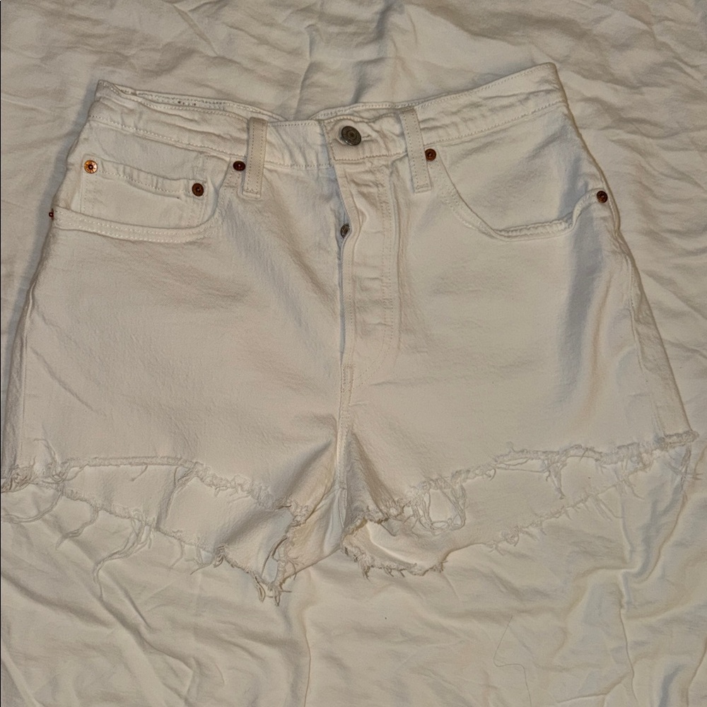 Levi's White Jean Shorts for Women